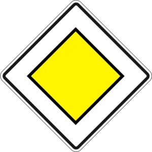Пътен знак Б3: Път с предимство