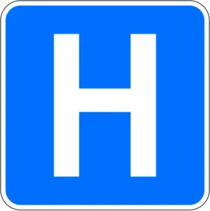 Пътен знак Д18: Болница