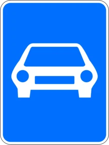 Пътен знак Д7: Автомобилен път