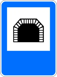 Пътен знак Д9: Тунел