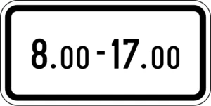 Пътен знак Т10: Време на действие на пътния знак