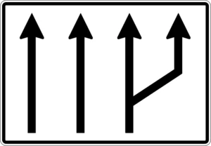 Пътен знак Ж14: Начало на пътна лента