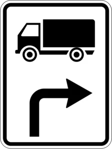 Пътен знак Ж5: Предварителен указател за посока на движение на означения вид пътни превозни средства
